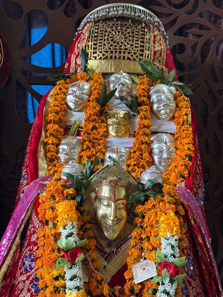 Sacred pratima of Dev Adi Bhram Temple during temple construction in Tihri Kullu Himachal Pradesh