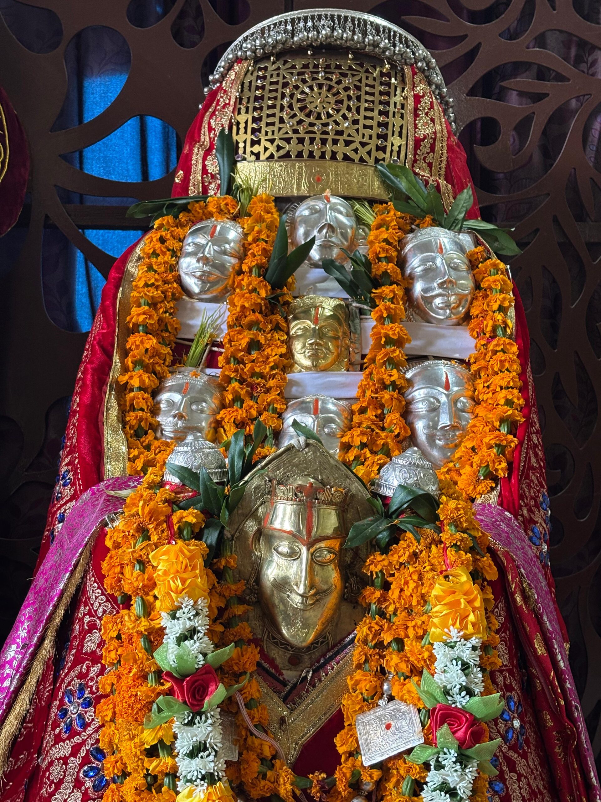 Sacred pratima of Dev Adi Bhram Temple during temple construction in Tihri Kullu Himachal Pradesh