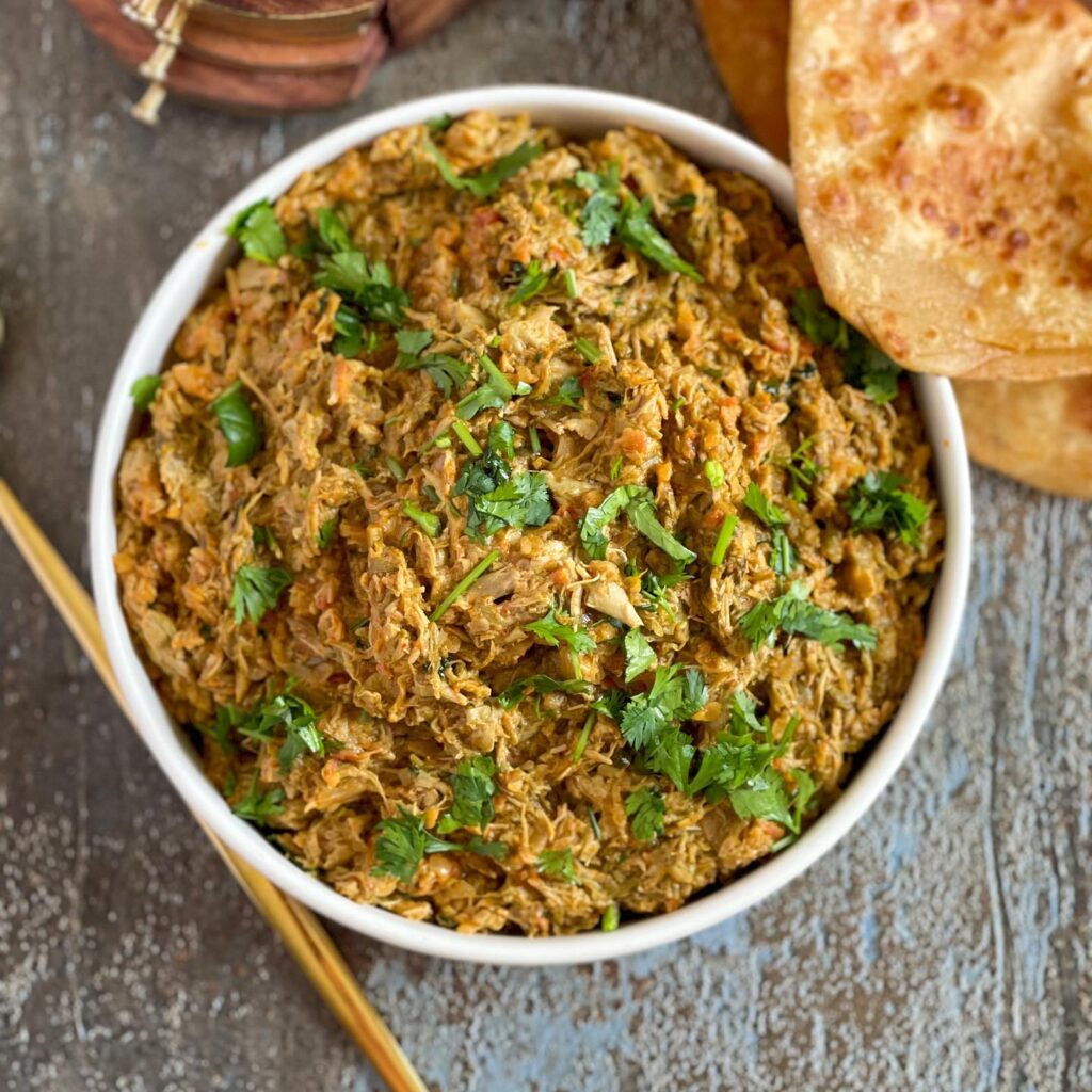 Traditional Kachnar Flower sabji served in a Himachali village kitchen during summer in Himachal Pradesh